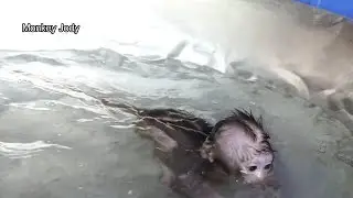Mom Train Jody Swimming Himself In Morning Bathtub .