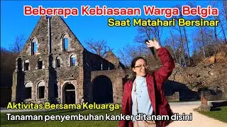 KEBIASAAN ORANG BELGIA SAAT CUACA CERAH | BERJEMUR MATAHARI DI VILLERS ABBEY BELGIUM