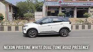 Tata Nexon Road Presence | Pristine White Dual Tone Colour | Black Roof | Staytune for Trends 