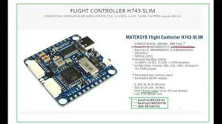 Matek H743 Slim Flight Controller  wire diagram