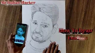 how to draw mr indian hacker, ( Tutorial ) video #mrindianhacker #dilrajsinghrawat #drawing