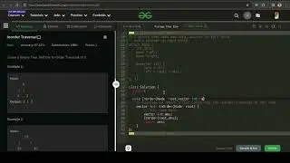 Code for the inorder traversal of binary tree #codingchallenge #dsa #cpp #gfg