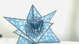 ⭐️ Star fold easel card 🌼Fancy fold cards 🎨 card making 2023 #shorts