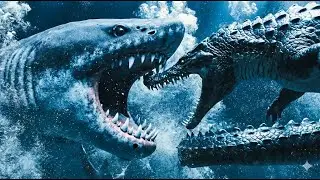 When Megalodon Meets The Mosasaur | Epic Titan Clash