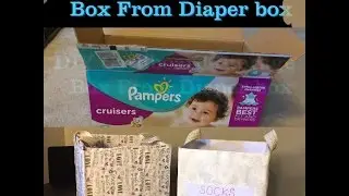 DIY Cardboard storage box From Diaper box