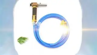 High-Intensity Gas Brazing Torch with Adjustable Flame and Hose