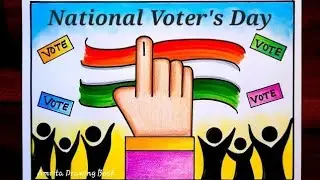 National Voter's Day Drawing |मतदाता जागरूकता Drawing |Voter's Awareness poster |Voter's Day Drawing