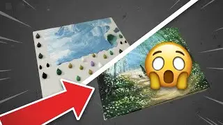 Лайфхак по рисованию стальной ватой! Как нарисовать волшебный лес (ЛЕГКО) 😊