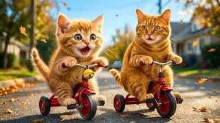 A Mother Cat Fixes Her Kitten&rsquo;s Broken Tricycle | A Heartwarming Miniature Story