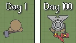 I Survived 100 Days In Hacker Infested Hardcore Moomoo.io.