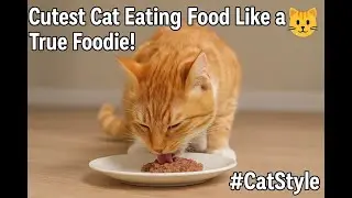 Cutest Cat Eating Food Like a True Foodie! 🐱🍽️ #CatStyle