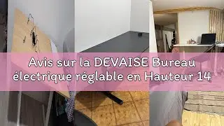 Avis sur la DEVAISE Bureau &eacute;lectrique r&eacute;glable en Hauteur 140x70cm, Bureau Assis-Debout avec Moteur