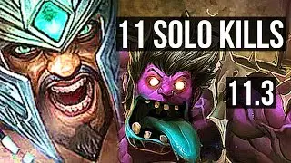 TRYNDAMERE vs DR. MUNDO (TOP) | 11 solo kills, 1.3M mastery | EUW Diamond | v11.3