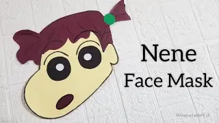 Nene face mask | How to make nene mask | Shinchan character mask | cartoon face mask #facemask