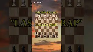 Lasker Trap | Chess traps 🔥💯 #shorts #chess