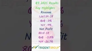 Trident Group Q3 Results 2025 #shorts