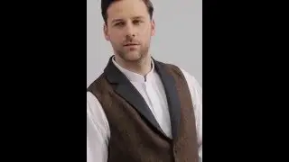 Tweed Waistcoat, Mandarin Collar Shirt & Twill Trousers | Simon Jersey