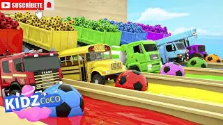 ⚽ Egg Ball Turns into Football Car! Color Tank & Water | Fun Kids Vehicle Animation l @KidzCoCo-m9u