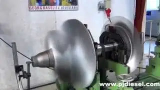 MAN NA-70 Turbocharger Balancing - World largest turbocharger(s)! door PJDiesel Denemarken.mp4