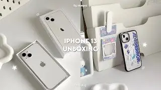 Iphone 13 starlight 2025  aesthetic unboxing + accessories, camera test, cute cases, set up