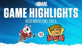 OHL Highlights: Niagara IceDogs @ North Bay Battalion Nov. 2, 2025