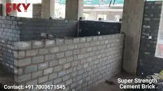 SKY Fly Ash Brick / Cement Brick / Concrete Brick Wall Construction