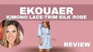 EKOUAER Women's Lace-Trim Silk Robes Bride Bridesmaid Kimono REVIEW