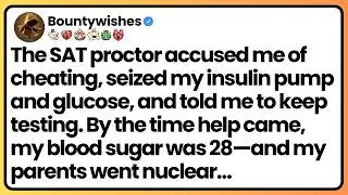My insulin pump warned “critical low.” The proctor took it away: no devices.
