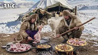 Surviving a Freezing Winter as a Shepherd in Yakut  Cooking Sheep’s Meat | Daily Routine Life