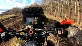 KTM 790 Adventure on MX track