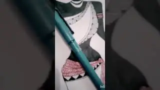 African Tribal Lady Drawing#Black Beauty#Hand Painted#youtubeshorts #art #@The_Creative_Head