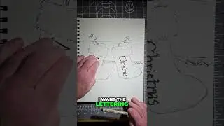 Watercolor Lettering:  Using Permanent Ink for Christmas Cards!