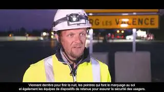 A7 - remplacement du pont autoroutier (Bourg-l&egrave;s-Valence) : les derniers travaux du pont provisoire