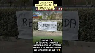 REMONTADA REAL MADRID. MI PANCARTA LA MAS VIRAL DEL MUNDO. HALA MADRID