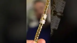 Цепочка Франко D/C 6,7 мм с бриллиантовой застежкой-бочонком 🔥 #cubaknowknowsjewelry #shorts