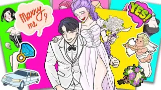 HUNTRIX DRESS-UP WEDDING FASHION OF RUMI x JINU - KPOP DEMON HUNTERS ASMR | Sticker Book DIY #170