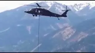 Blackhawk in G&ouml;riach beim Waldbrand