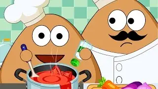 Pou Kitchen Slacking Cartoon - Pou Baby Game for Kids
