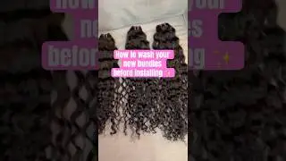 How I wash my bundles before installing 🧼 #deepwavebundles #washyourbundles #amazonbundles