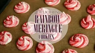 Delicious Rainbow Meringue Cookies | how to make meringue cookies