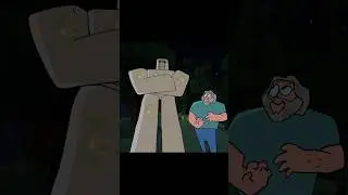 Iron Golem vs. Creeper & Enderman minecraft funny animation #minecraft #minecraftmovie