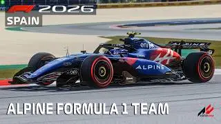 F1 2026 V12 Alpine Formula 1 Team Livery Concept Circuit de Barcelona Catalunya Assetto Corsa