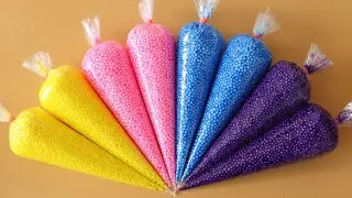Making Crunch Slime with Piping Bags! Most Satisfying Slime Video★ASMR★#ASMR#PipingBags