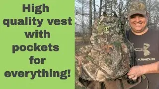 TIDEWE Turkey Vest with Seat Cushion, Turkey Hunting Vest with Game Pouch，Hunting Clothes for women