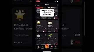 Dropee Daily Combo 3 February | New Daily Combo Card 3 February |Daily Combo Dropee  #dropee #shorts