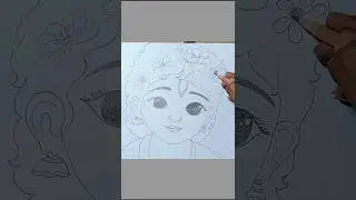 Krishna Drawing Easy| Beautiful Drawing| Krishna Ji Drawing #krishna