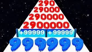Number Running Game vs Crowd Number Run 3D - Satisfying ASMR Video (Math Games)