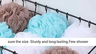 Bath Shower Loofah Sponge Pouf Body Scrubber Exfoliator (Set of 6)