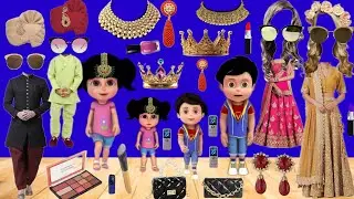 Talking 4 members ka partywear funny makeup comedy video | cartoon video
