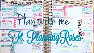 Plan With Me | Horizontal Erin Condren | Ft  PlanningRoses